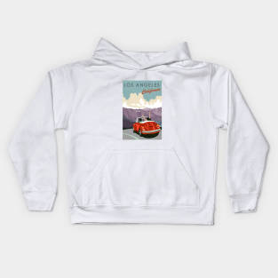 Los Angeles, Vintage Travel Kids Hoodie